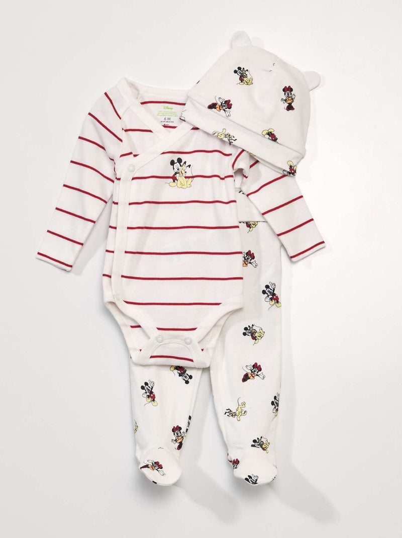 Ensemble 3 pièces - Body + legging + bonnet 'Mickey' Mickey - Kiabi