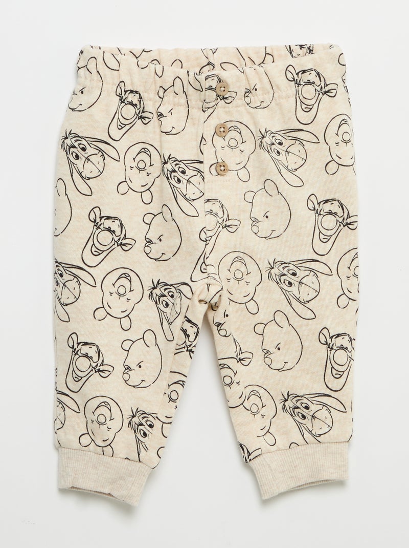 Ensemble 3 pièces 'Disney' -  Sweat + pantalon + T-shirt manches longues Beige - Kiabi