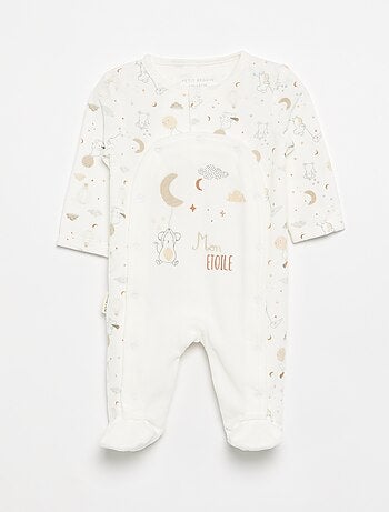 Ensemble 3 pièces 'Petit Béguin' - Body + pyjama + doudou