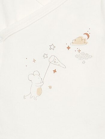 Ensemble 3 pièces 'Petit Béguin' - Body + pyjama + doudou