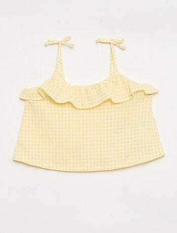 Ensemble à motif Vichy short + débardeur - 2 pièces