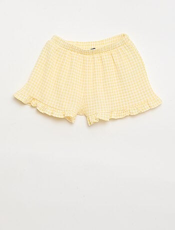 Ensemble à motif Vichy short + débardeur - 2 pièces