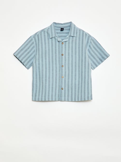 Ensemble à rayures chemise + short - Kiabi