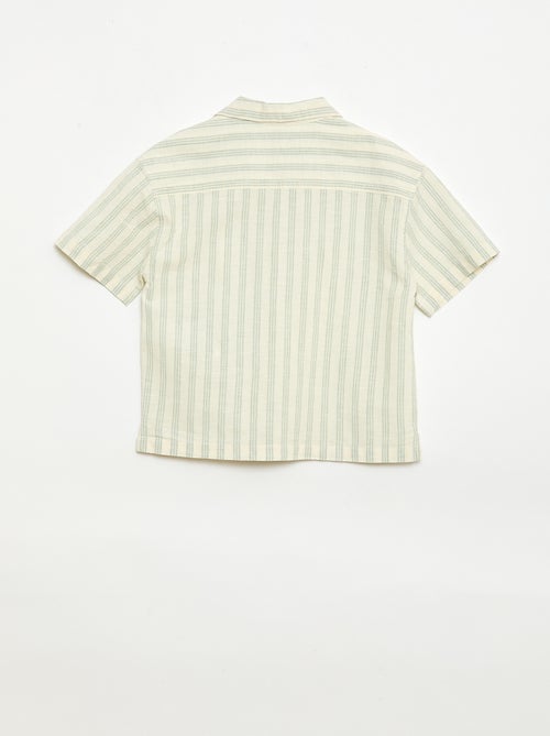 Ensemble à rayures chemise + short - Kiabi