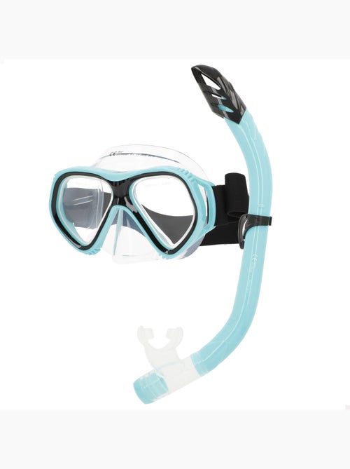 Ensemble aqua sport masque en cristal avec tube en silicone +12 ans - Kiabi