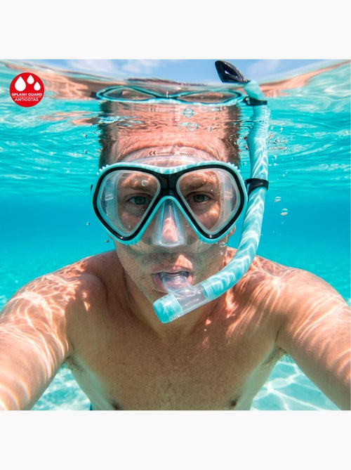 Ensemble aqua sport masque en cristal avec tube en silicone +12 ans - Kiabi
