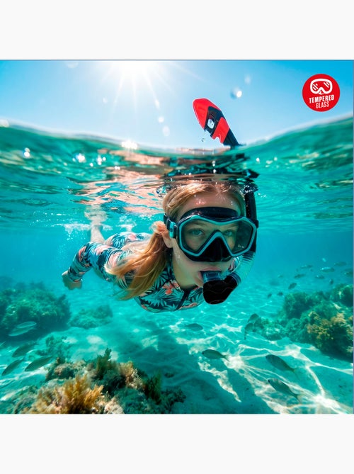 Ensemble aqua sport masque en cristal avec tube en silicone +12 ans - Kiabi
