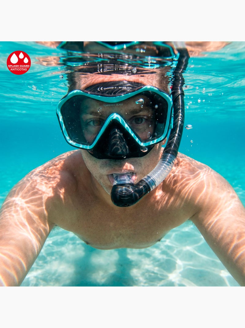 Ensemble aqua sport masque en cristal avec tube en silicone +12 ans N/A - Kiabi