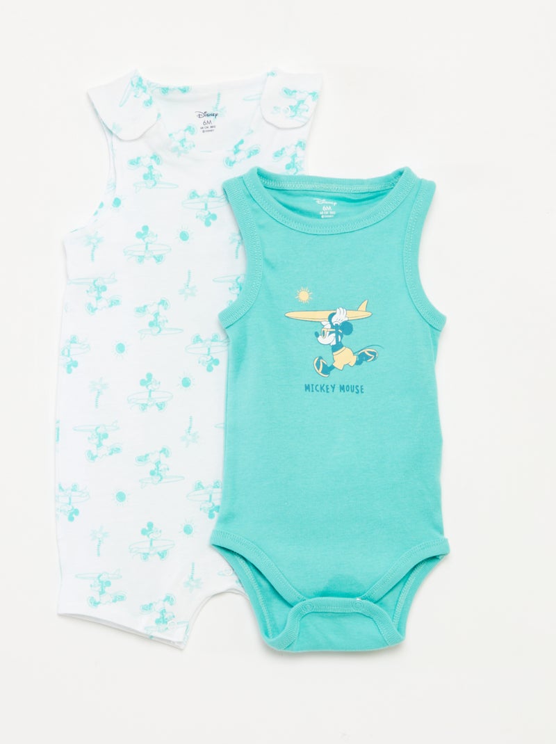 Ensemble barboteuse + body 'Disney' - 2 pièces BLEU - Kiabi