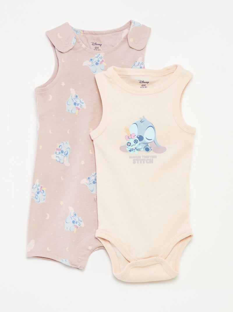 Ensemble barboteuse + body 'Disney' - 2 pièces ROSE - Kiabi