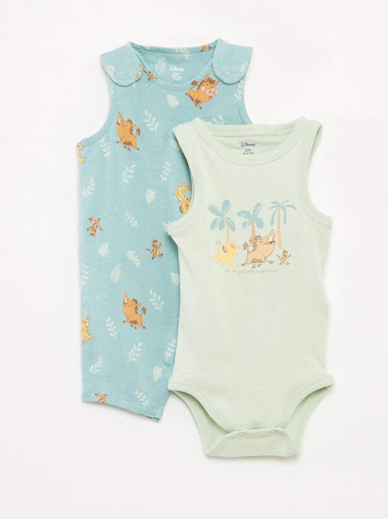 Ensemble barboteuse + body 'Disney' - 2 pièces VERT - Kiabi