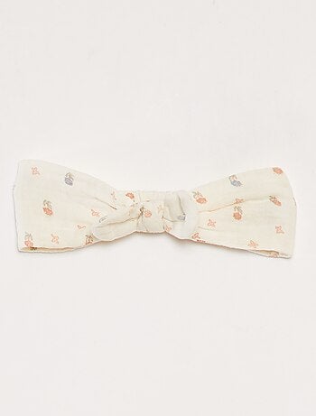 Ensemble barboteuse en gaze de coton + bandeau - 2 pièces