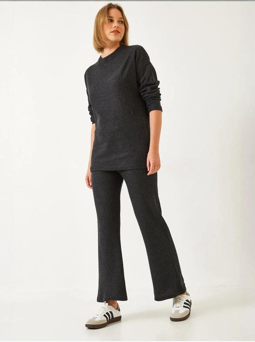 Ensemble basique deux pièces à col ras du cou lucci - Kiabi