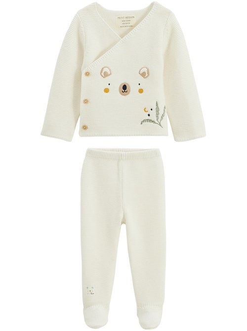 Ensemble b?b? gilet et pantalon avec pieds en tricot Mini R?ve - Kiabi