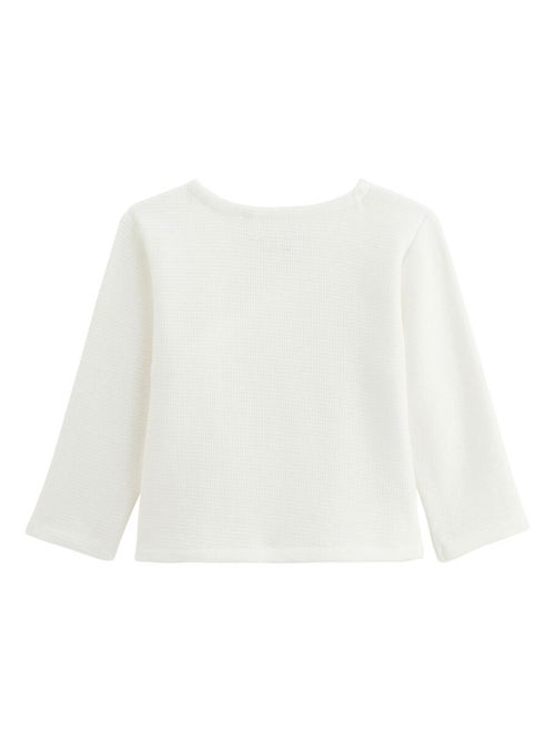 Ensemble b?b? gilet et pantalon en coton nid d'abeille Miss Plume - Kiabi
