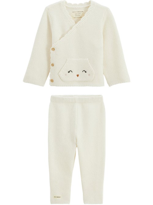 Ensemble b?b? gilet et pantalon en tricot Colette - Kiabi