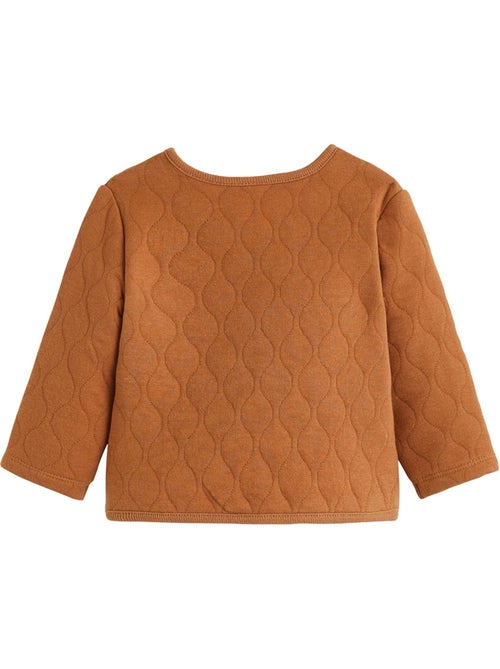 Ensemble bébé gilet croisé et pantalon avec pieds en molleton caramel - Kiabi