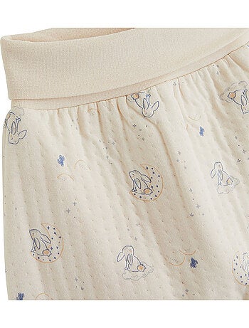 Ensemble bébé gilet et pantalon en coton matelassé voix lactée