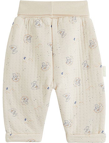 Ensemble bébé gilet et pantalon en coton matelassé voix lactée