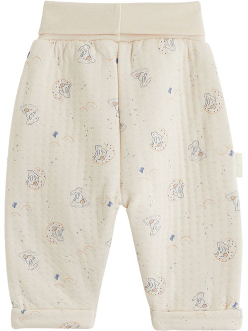 Ensemble bébé gilet et pantalon en coton matelassé voix lactée - Kiabi