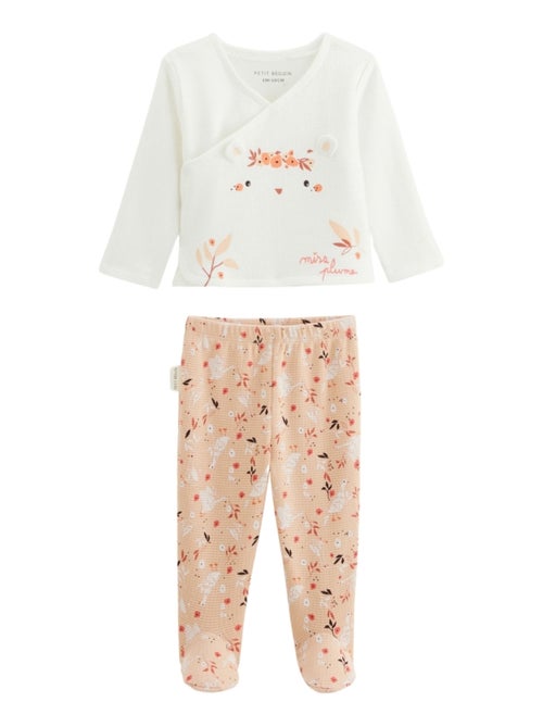 Ensemble bébé gilet et pantalon en coton nid d'abeille Miss Plume - Kiabi Ensemble bébé gilet et pantalon en coton nid d'abeille Miss Plume - Kiabi