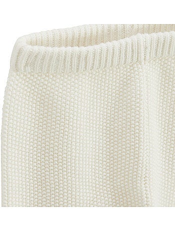 Ensemble bébé gilet et pantalon en tricot colette