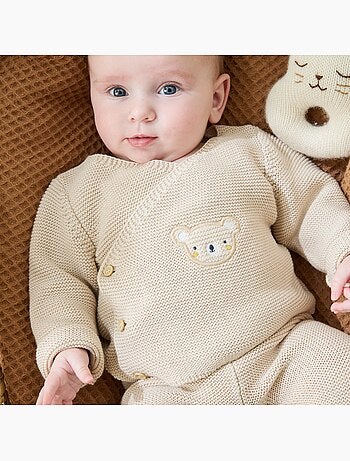 Ensemble bébé gilet et pantalon en tricot mini rêve