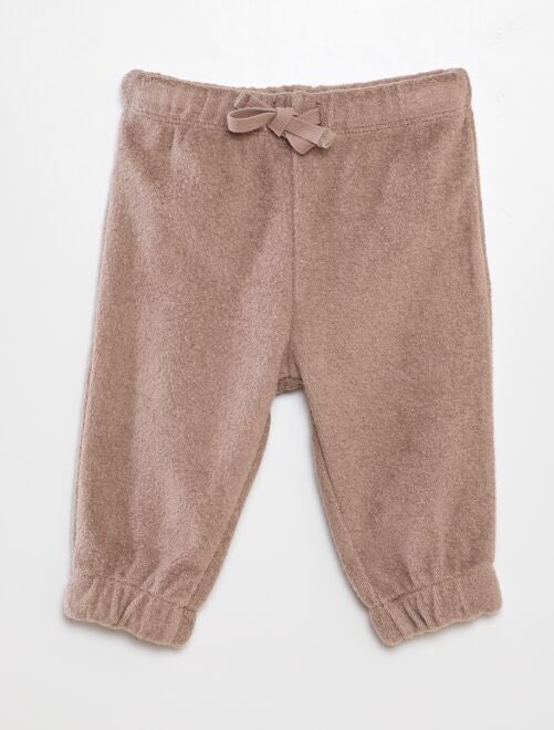 Pantalon en velours doublé polaire bébé fille : achat en ligne 