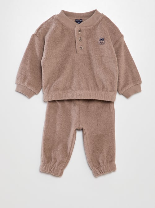 Ensemble bébé pull + pantalon en polaire - 2 pièces - Kiabi