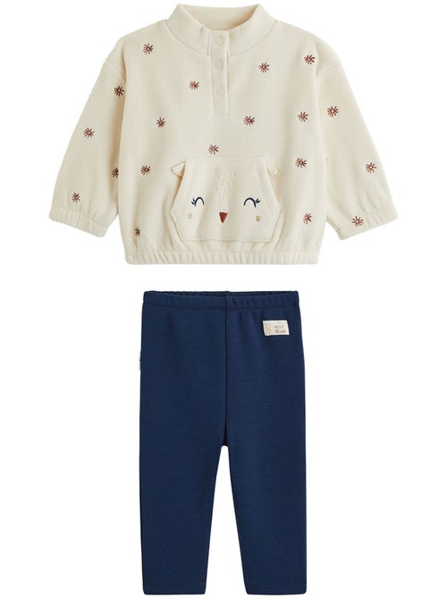 Ensemble bébé sweat en polaire et legging ultra chaud ollie - Kiabi