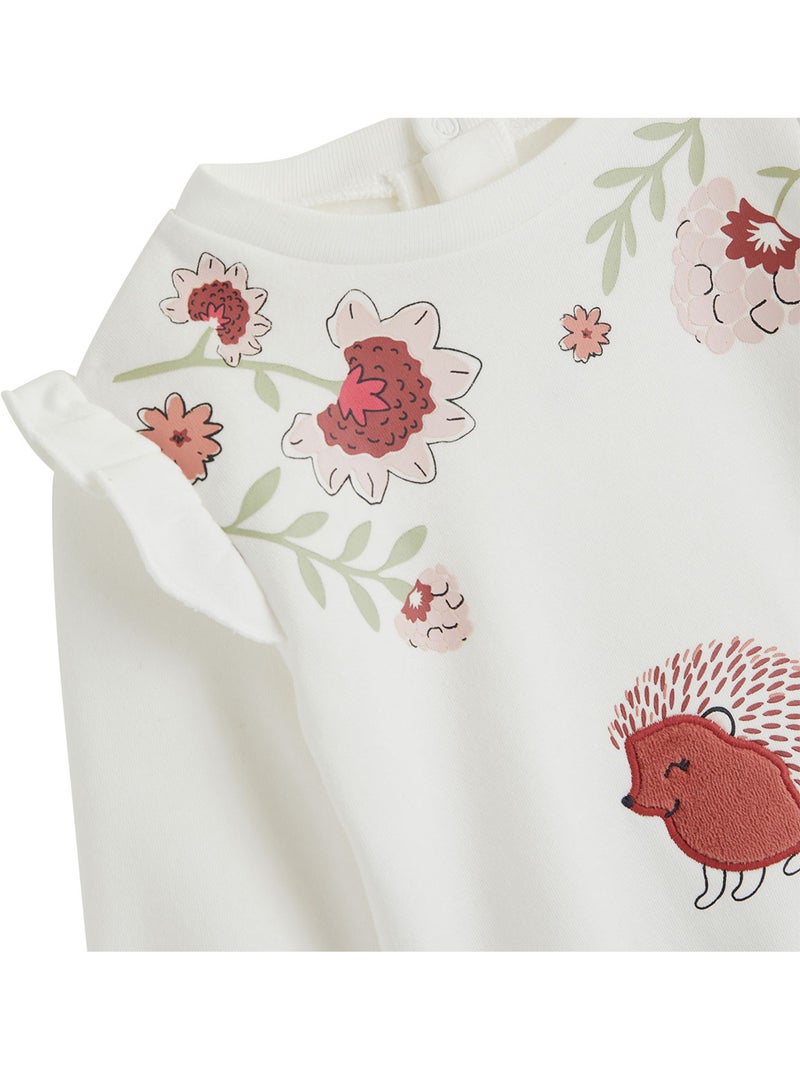 Ensemble bébé sweat et pantalon en molleton harmony Rose - Kiabi