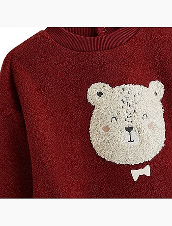 Ensemble bébé sweat et pantalon en polaire pistache