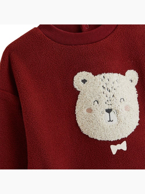 Ensemble bébé sweat et pantalon en polaire pistache - Kiabi