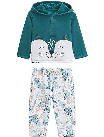 Ensemble bébé sweat-shirt à capuche et pantalon en molleton Roméo