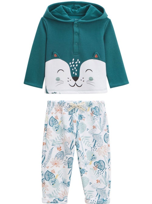 Ensemble bébé sweat-shirt à capuche et pantalon en molleton Roméo - Kiabi
