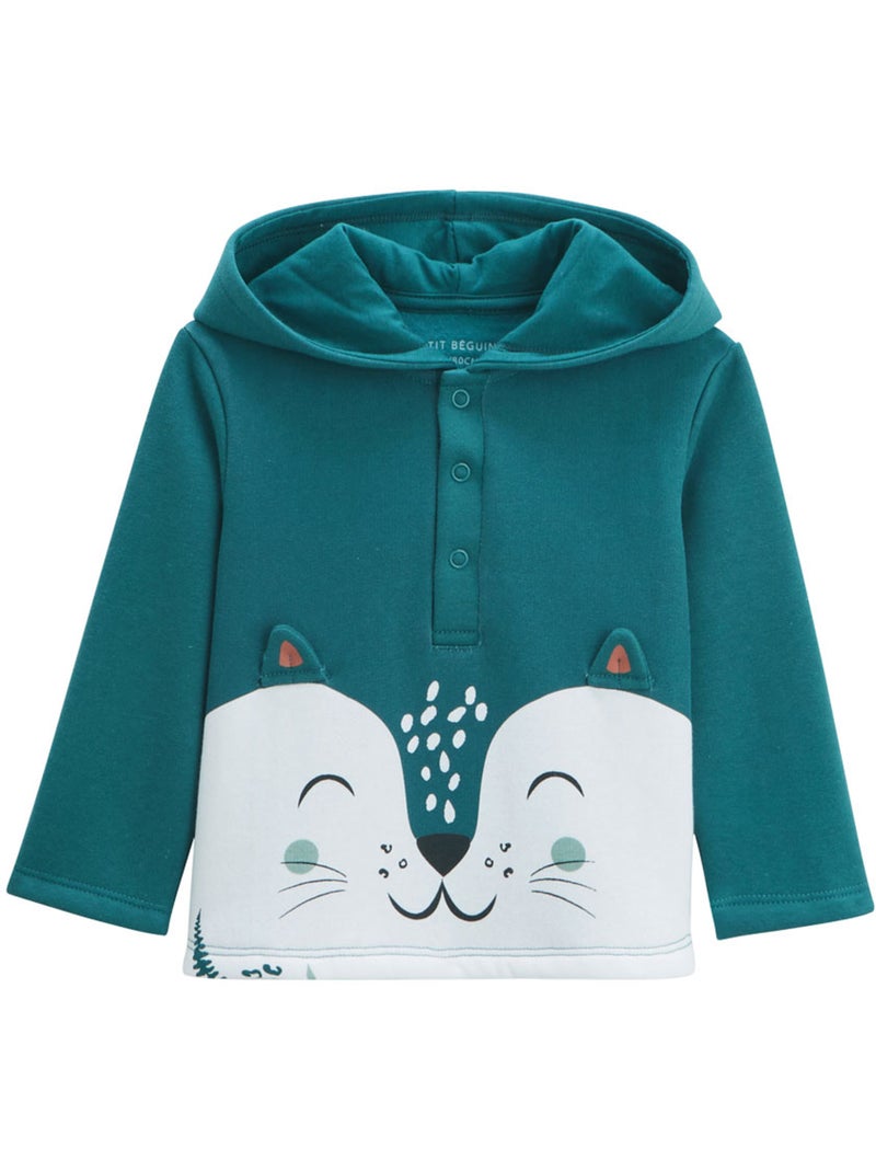Ensemble bébé sweat-shirt à capuche et pantalon en molleton Roméo Bleu - Kiabi
