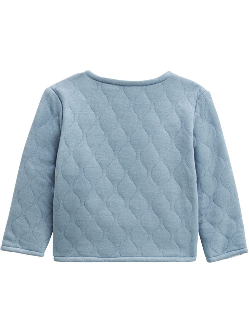 Ensemble bébé veste en coton matelassé et pantalon en velours Petite Balade Ecru - Kiabi