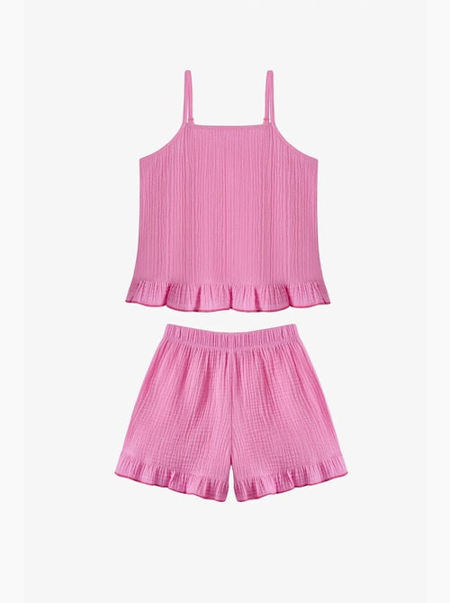 Ensemble bikini pinky à volants penti - Kiabi