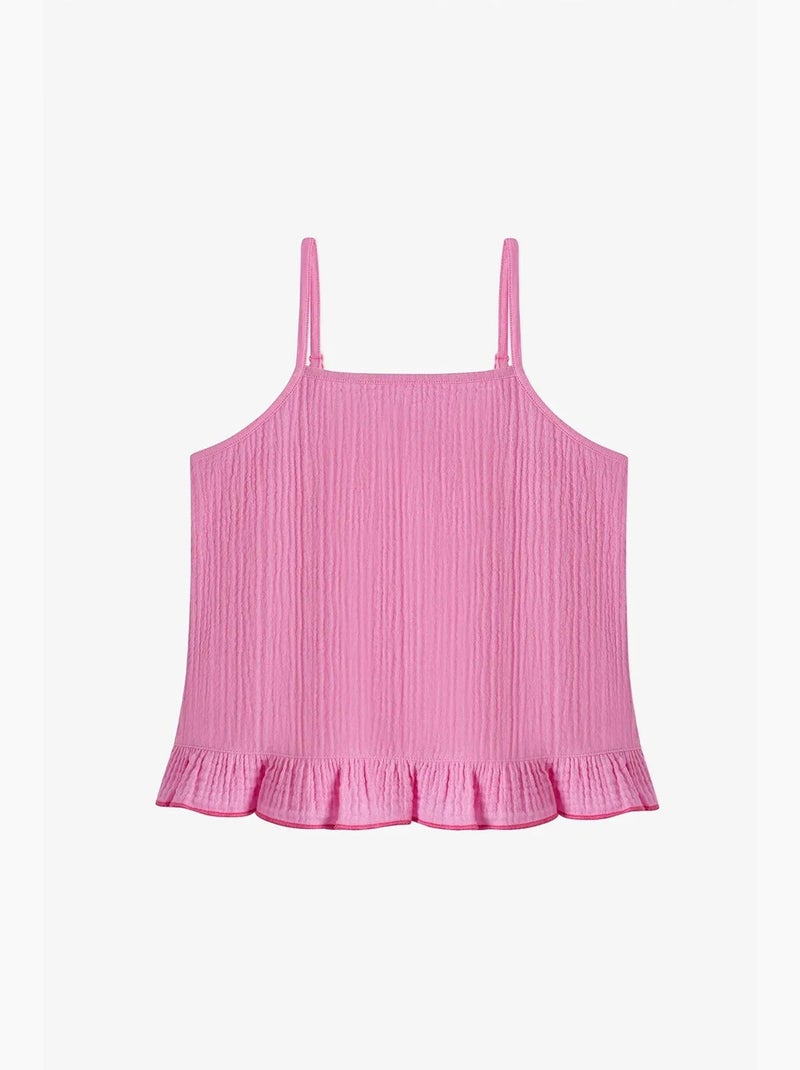Ensemble bikini pinky à volants penti Rose fluo/Solinotes - Kiabi