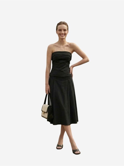 Ensemble blouse bustier et jupe midi à taille haute my fashion - Kiabi