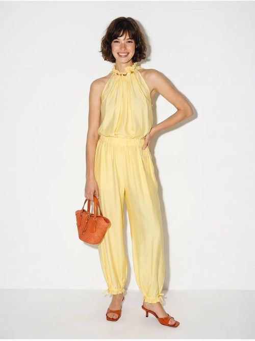 Ensemble blouse dos-nu et pantalon taille haute lucci - Kiabi