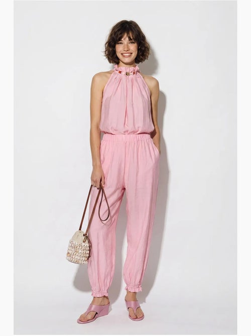 Ensemble blouse dos-nu et pantalon taille haute lucci - Kiabi