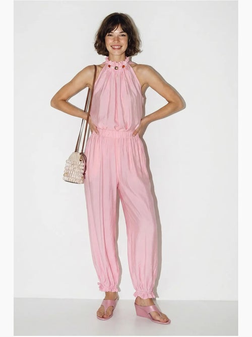 Ensemble blouse dos-nu et pantalon taille haute lucci - Kiabi