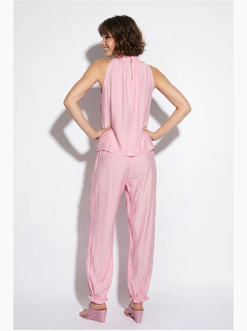 Ensemble blouse dos-nu et pantalon taille haute lucci - Kiabi