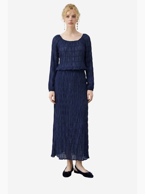 Ensemble blouse et jupe longue en coton texturé lucci - Kiabi