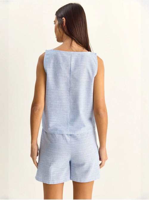Ensemble blouse et short rayé en seersucker lucci - Kiabi