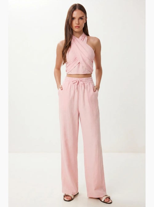 Ensemble blouse halter et pantalon large istanbul - Kiabi