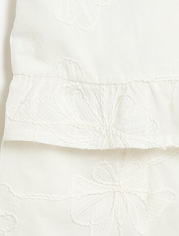 Ensemble blouse + pantalon avec broderies - 2 pièces