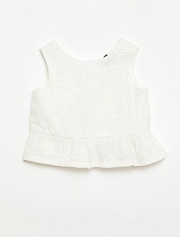 Ensemble blouse + pantalon avec broderies - 2 pièces