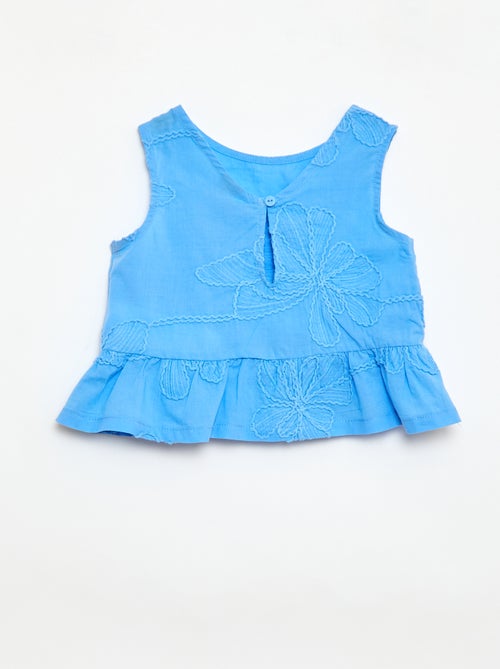 Ensemble blouse + pantalon avec broderies - 2 pièces - Kiabi